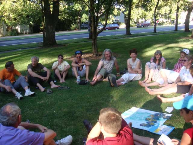 tour group with vortex maps
